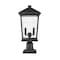 Z-Lite Beacon 2 Light Outdoor Pier Mounted Fixture, Black & Clear Beveled 568PHBR-533PM-BK - alternate 4